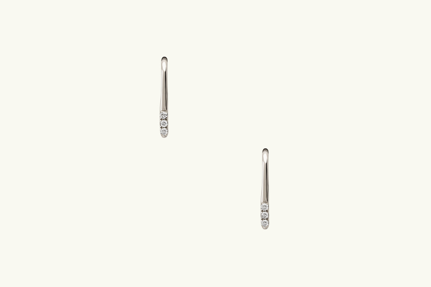 14k Gold Diamond Ear Climber Earrings