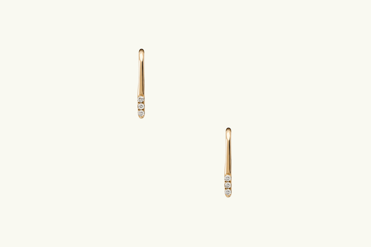 14k Gold Diamond Ear Climber Earrings