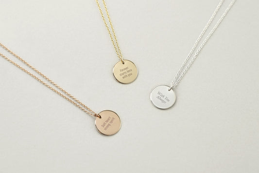 The Emblem Classic Engraved Message Necklace