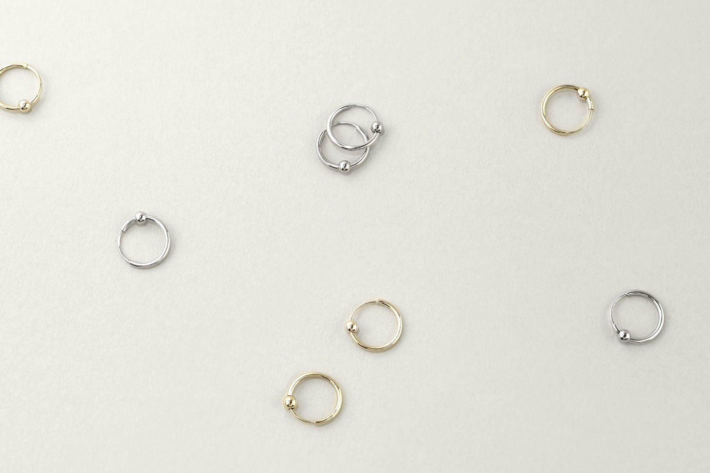 Emilia Gold Bead Hoop Earrings