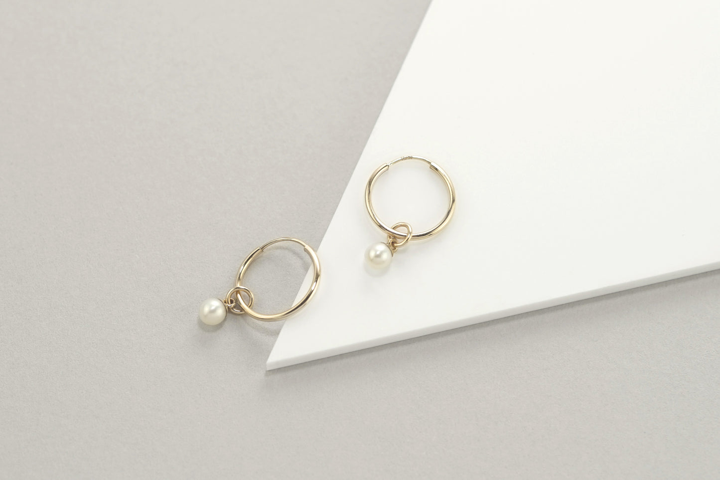 Risa Pearl Hoop Earrings