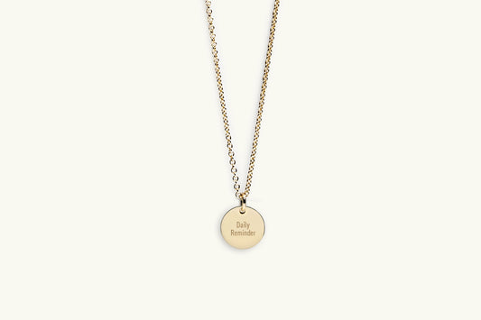 Faye Gold Coin Message Necklace