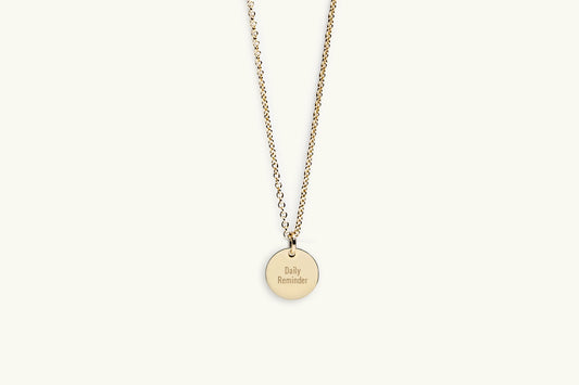 Faye Gold Coin Message Necklace