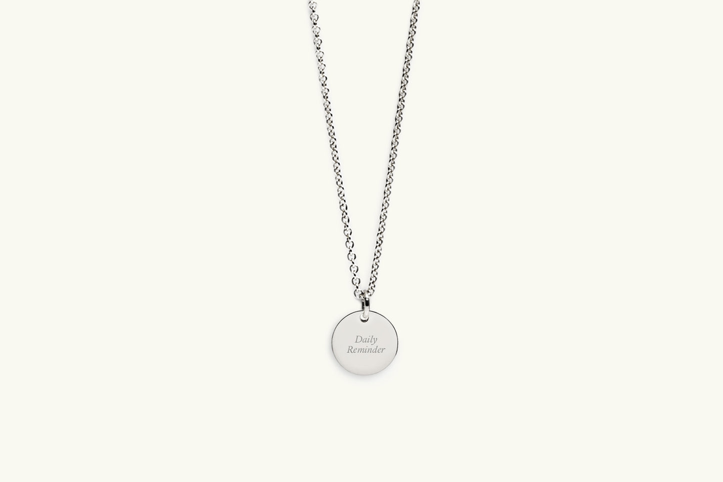 Faye Silver Coin Message Necklace