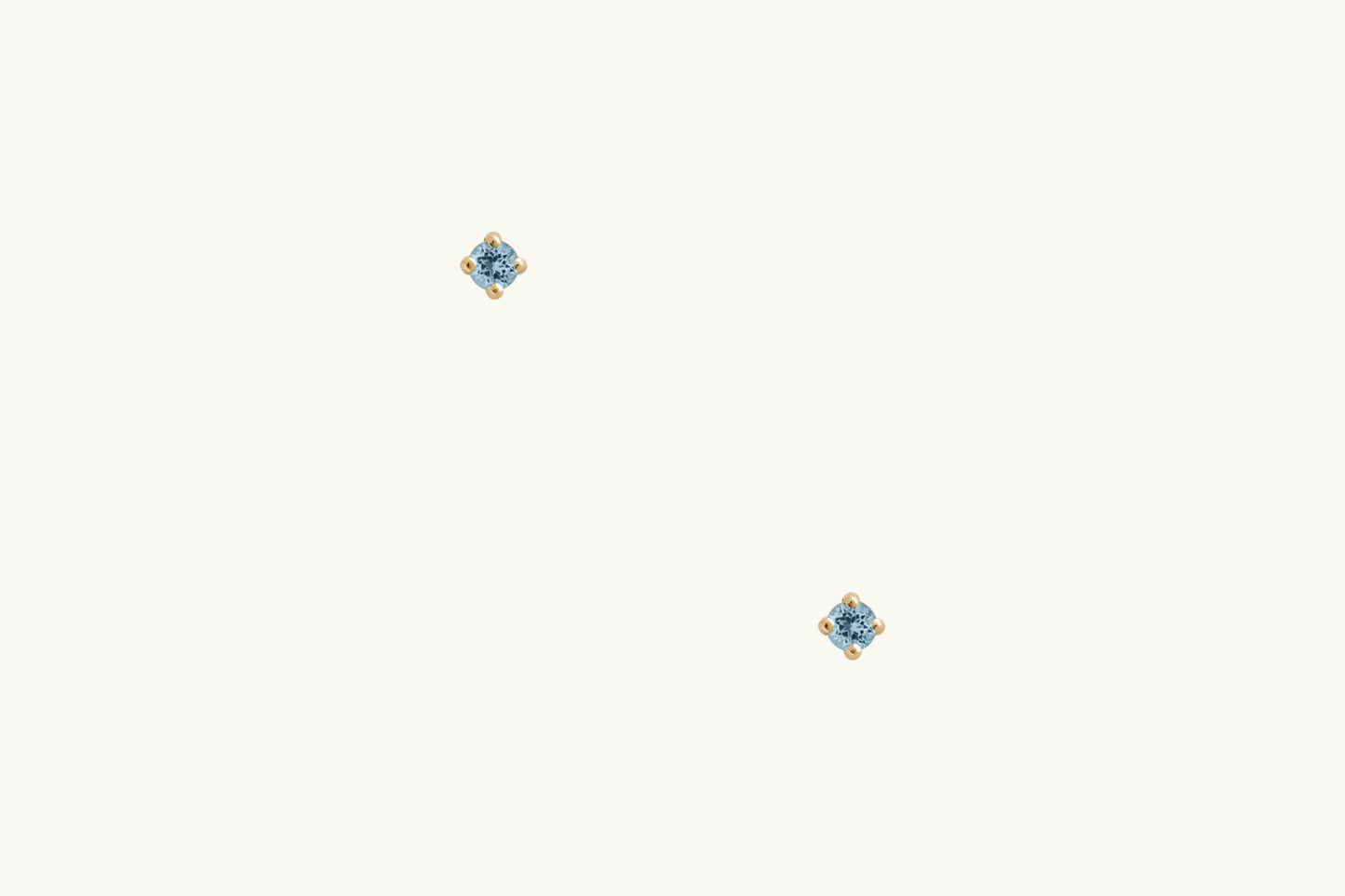 Tiny Aquamarine Stud Earrings