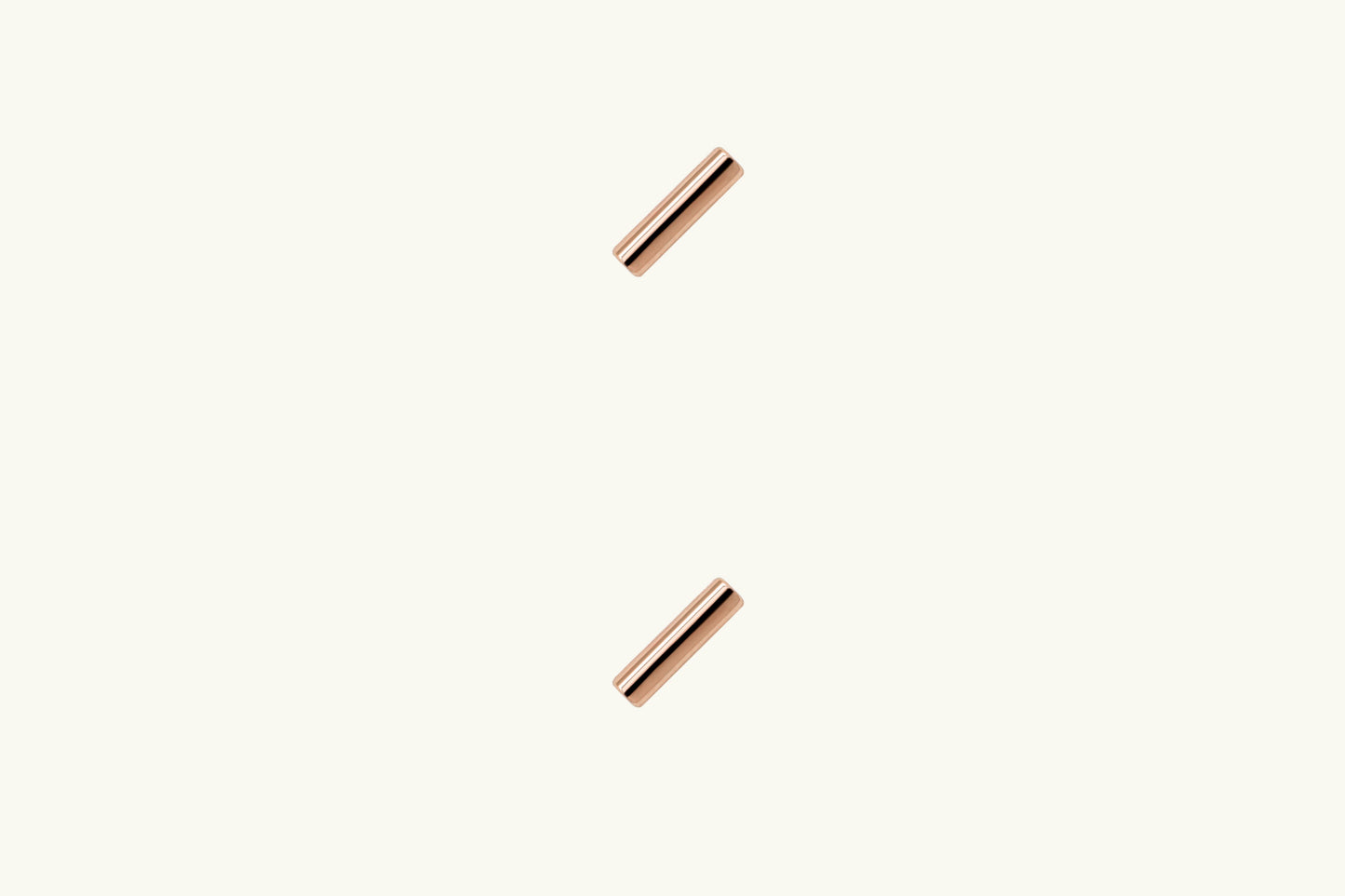 14k Rose Gold Bar Stud Earrings