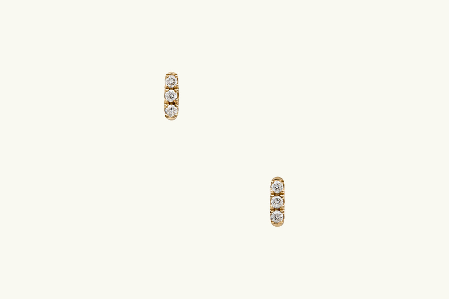 Tiny Diamond Bar Earrings