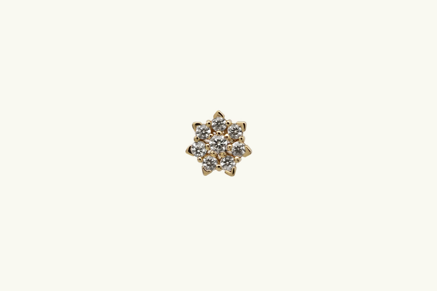 White Sapphire Snowflake Earrings