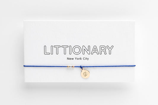 Personalized Initial Charm Silk Bracelet