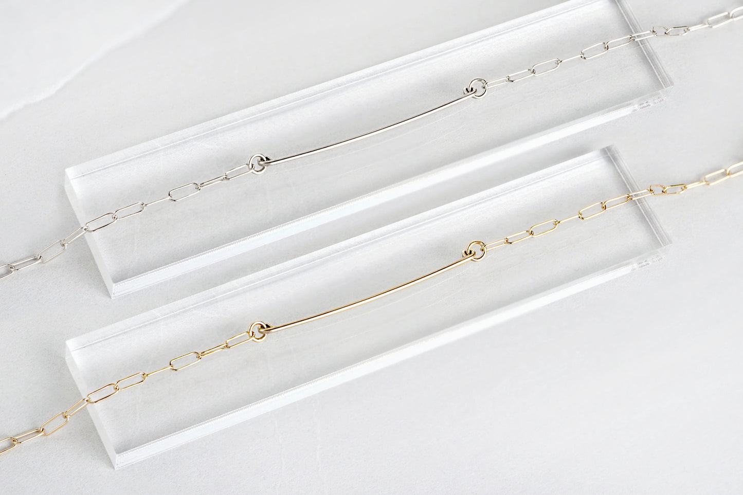 Dainty Minimal Bar Link Bracelet