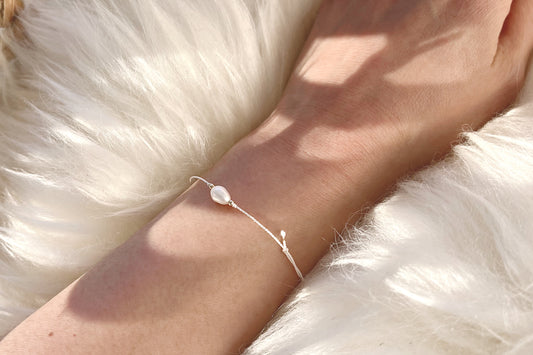 Gemma Pearl Silk Bracelet