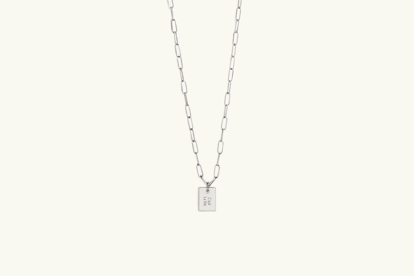 Say Anything Sterling Silver Link Necklace