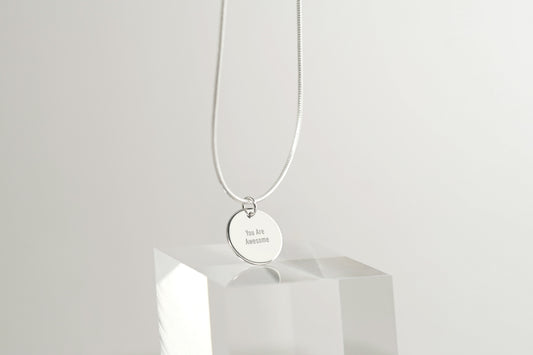 Stella Silver Disc Charm Necklace