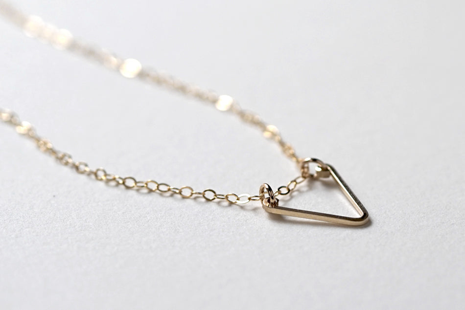 You Are A Gem Open Triangle Necklace