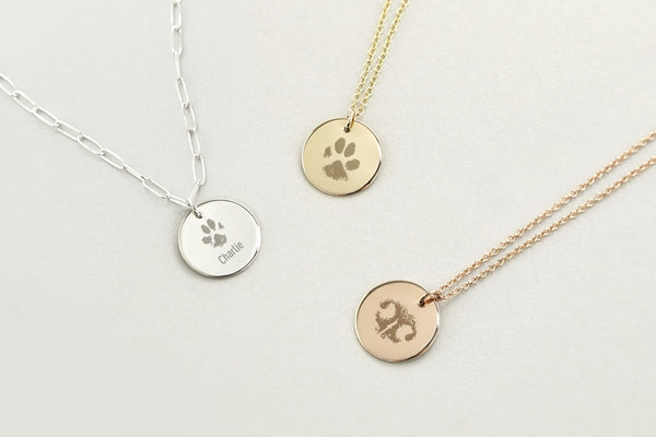 Little Paw Print Necklace – The Emblem Classic