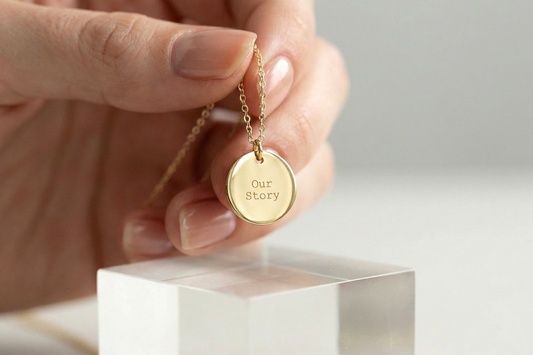 The Emblem Classic Engraved Mantra Necklace