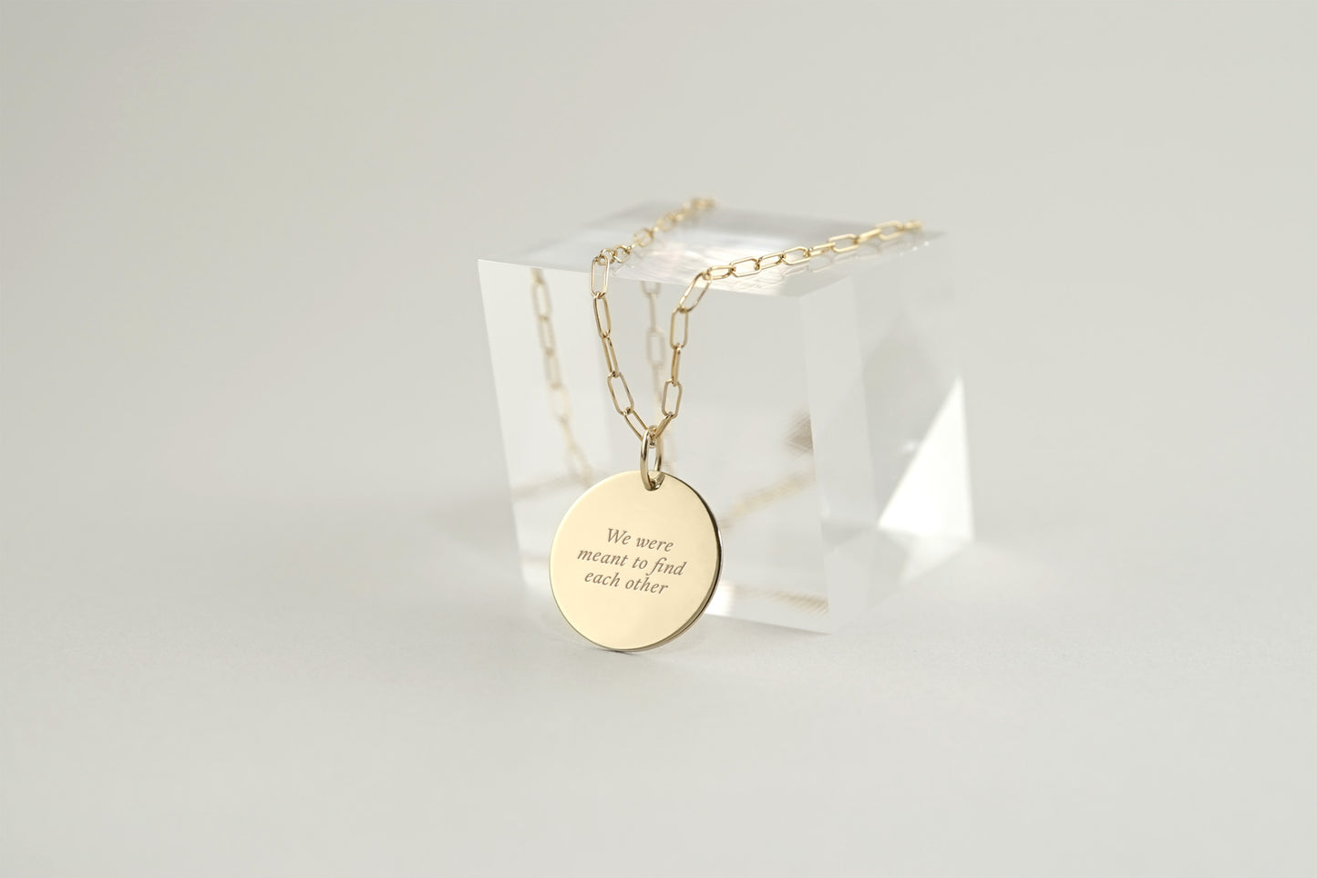 The Emblem Grande Engraved Message Necklace