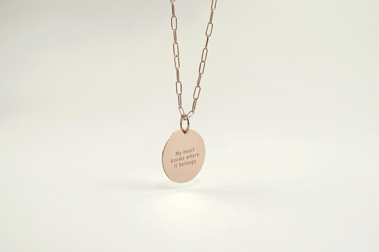 The Emblem Grande Engraved Message Necklace