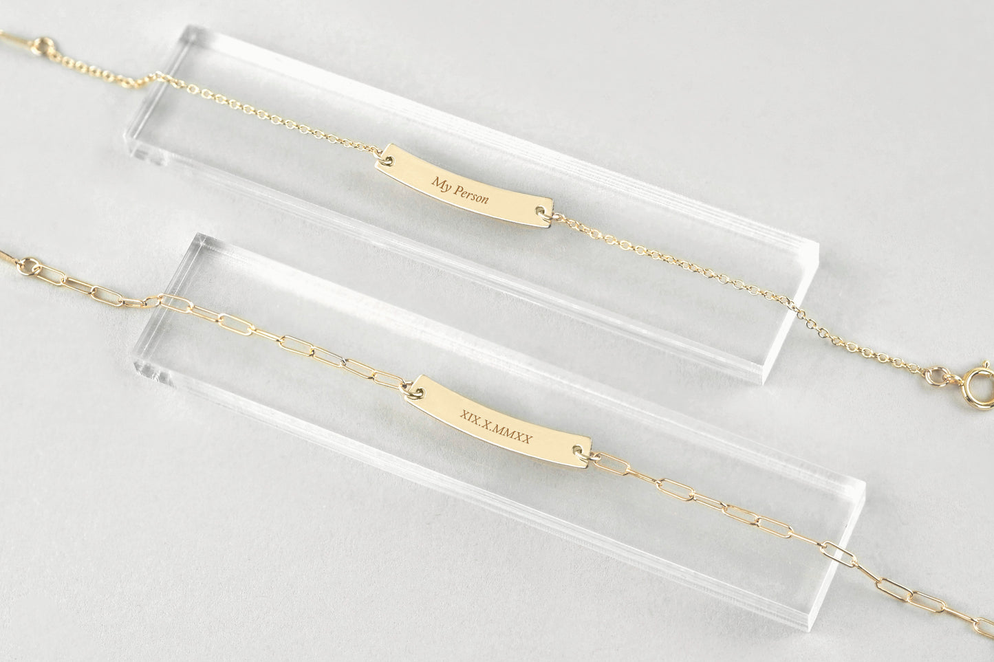 The Line Arc Gold Bar Bracelet