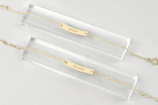 The Line Arc Gold Bar Bracelet