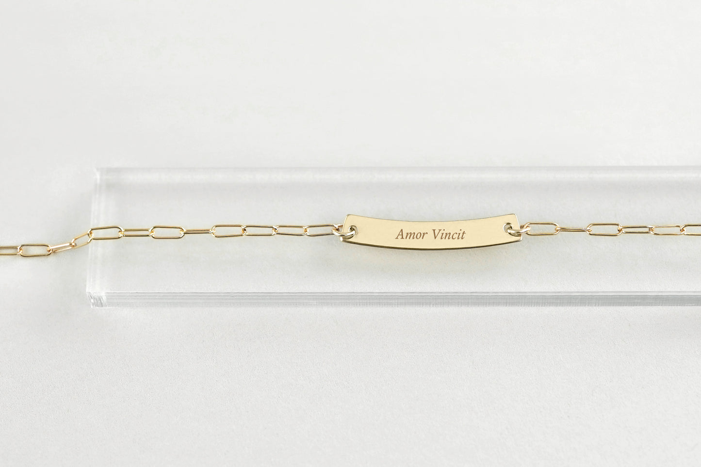 The Line Arc Gold Bar Bracelet