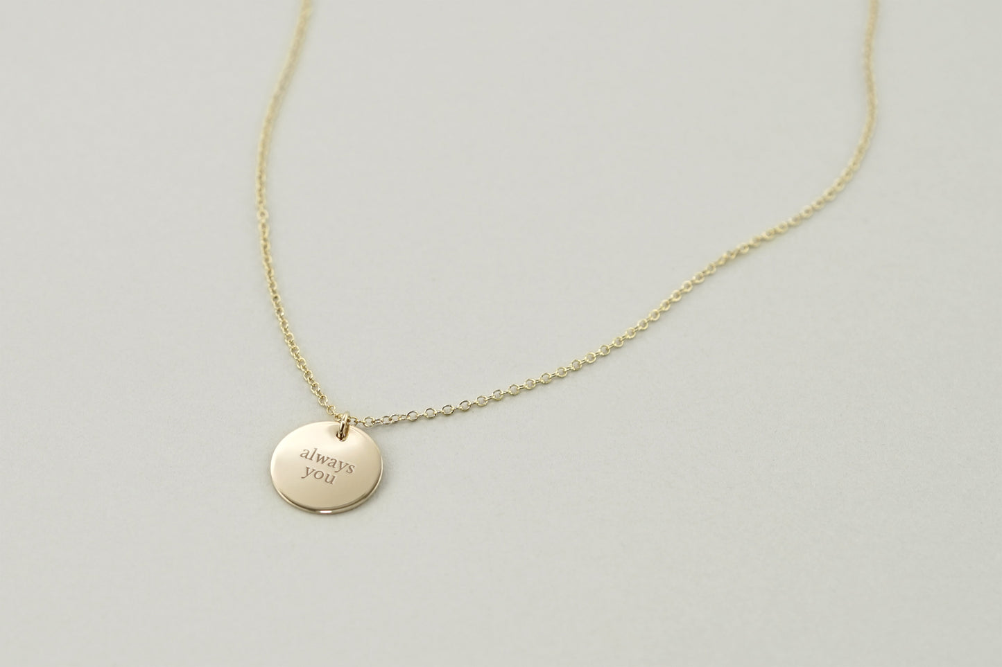 The Emblem Classic Engraved Mantra Necklace