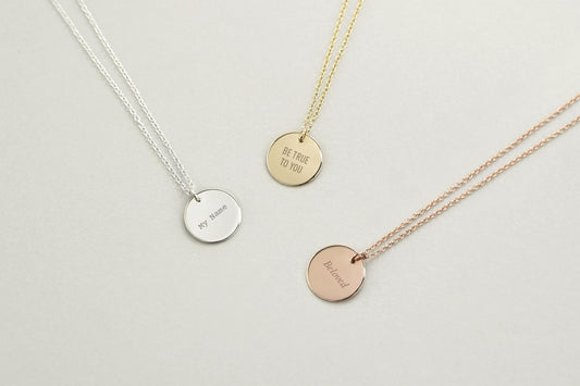 The Emblem Classic Engraved Mantra Necklace
