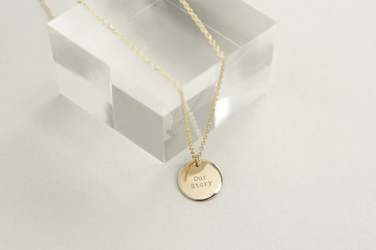 The Emblem Classic Engraved Mantra Necklace