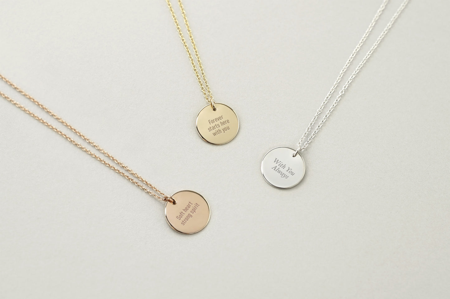The Emblem Classic Engraved Message Necklace