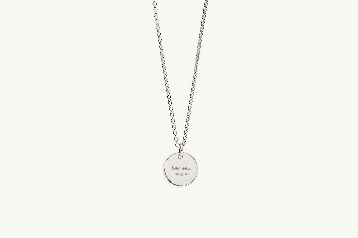 The Emblem Mini Engraved Message Necklace