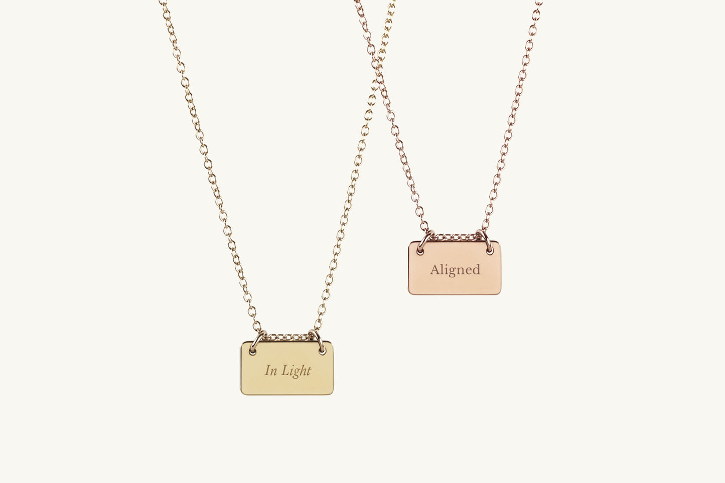 The Line Custom Word Bar Necklace