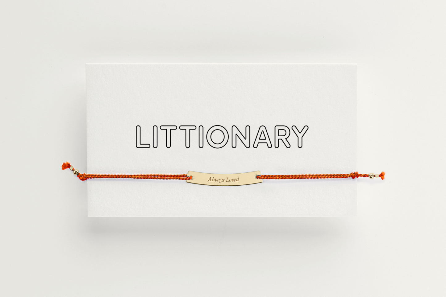 The Line Arc Gold Bar Silk Bracelet