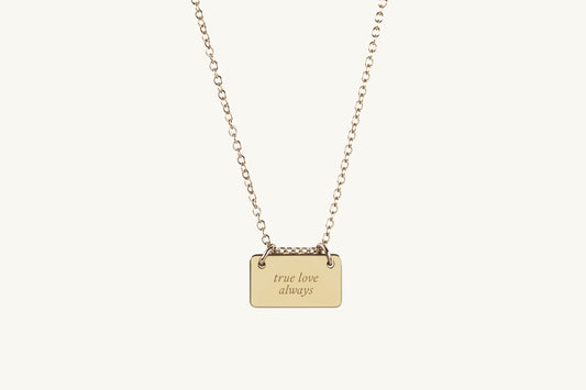 The Line Custom Message Bar Necklace