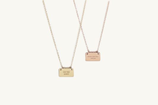The Line Custom Message Bar Necklace