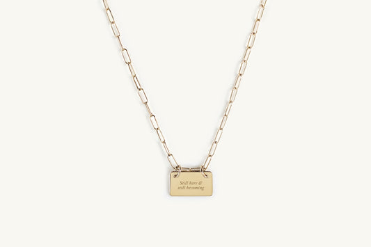 The Line Custom Message Bar Necklace