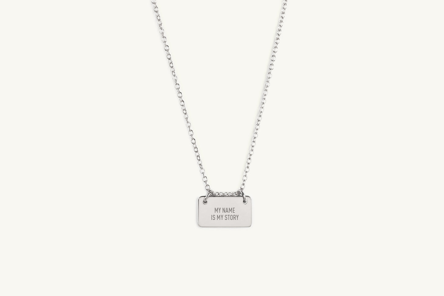 The Line Custom Message Bar Necklace