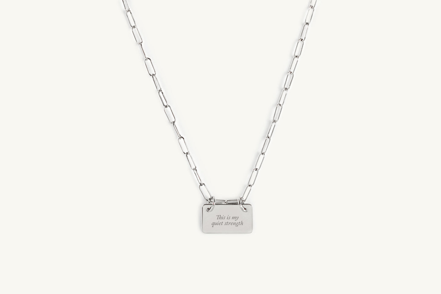 The Line Custom Message Bar Necklace