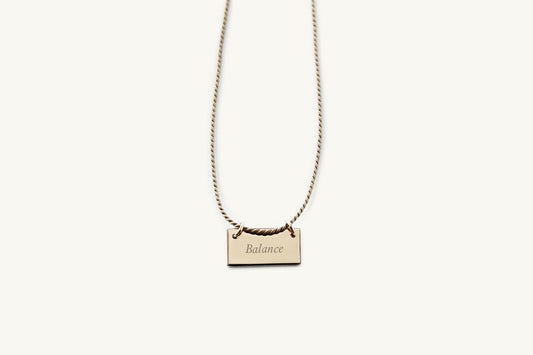 The Line Silk Message Bar Necklace