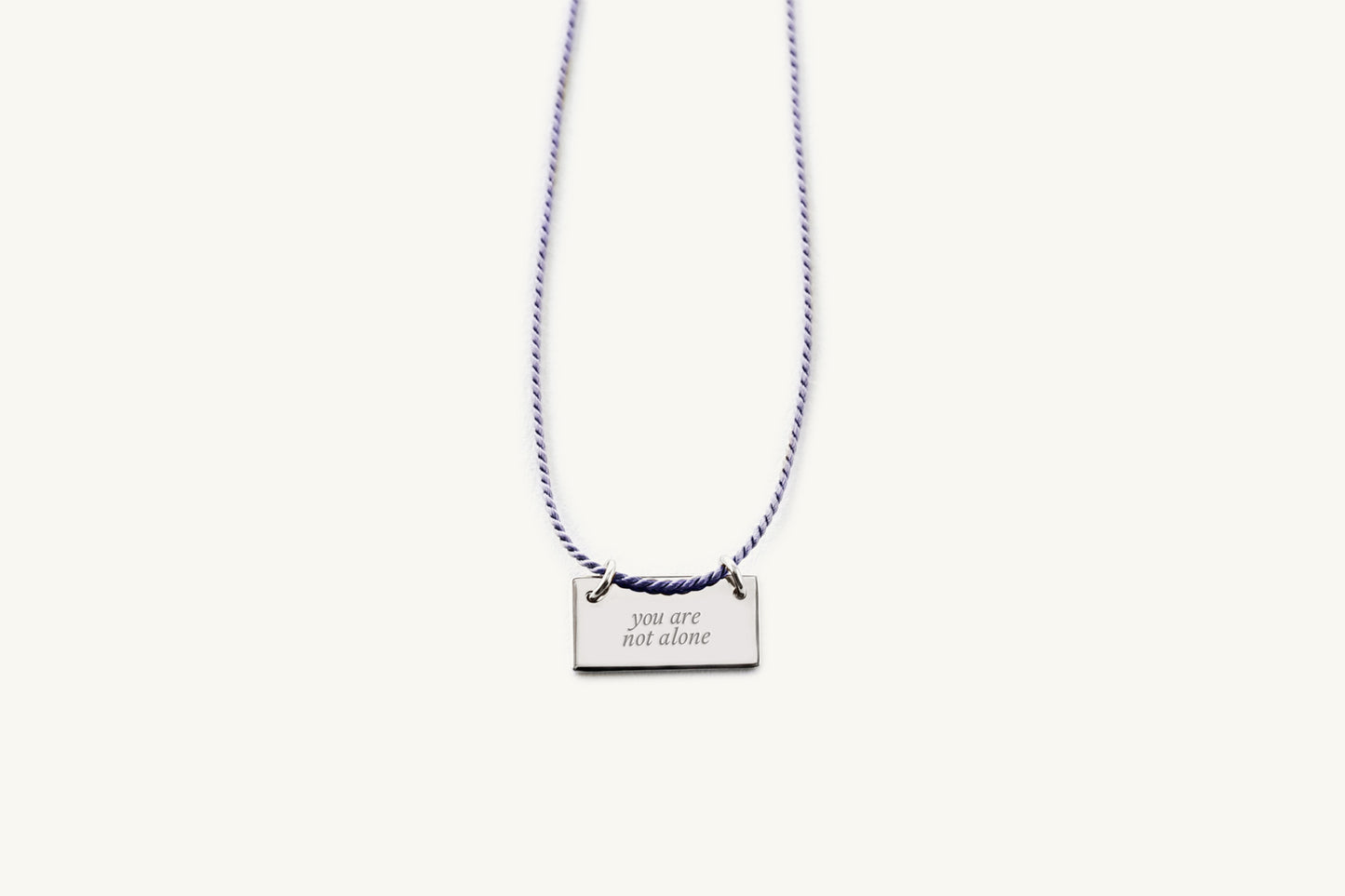 The Line Silk Message Bar Necklace