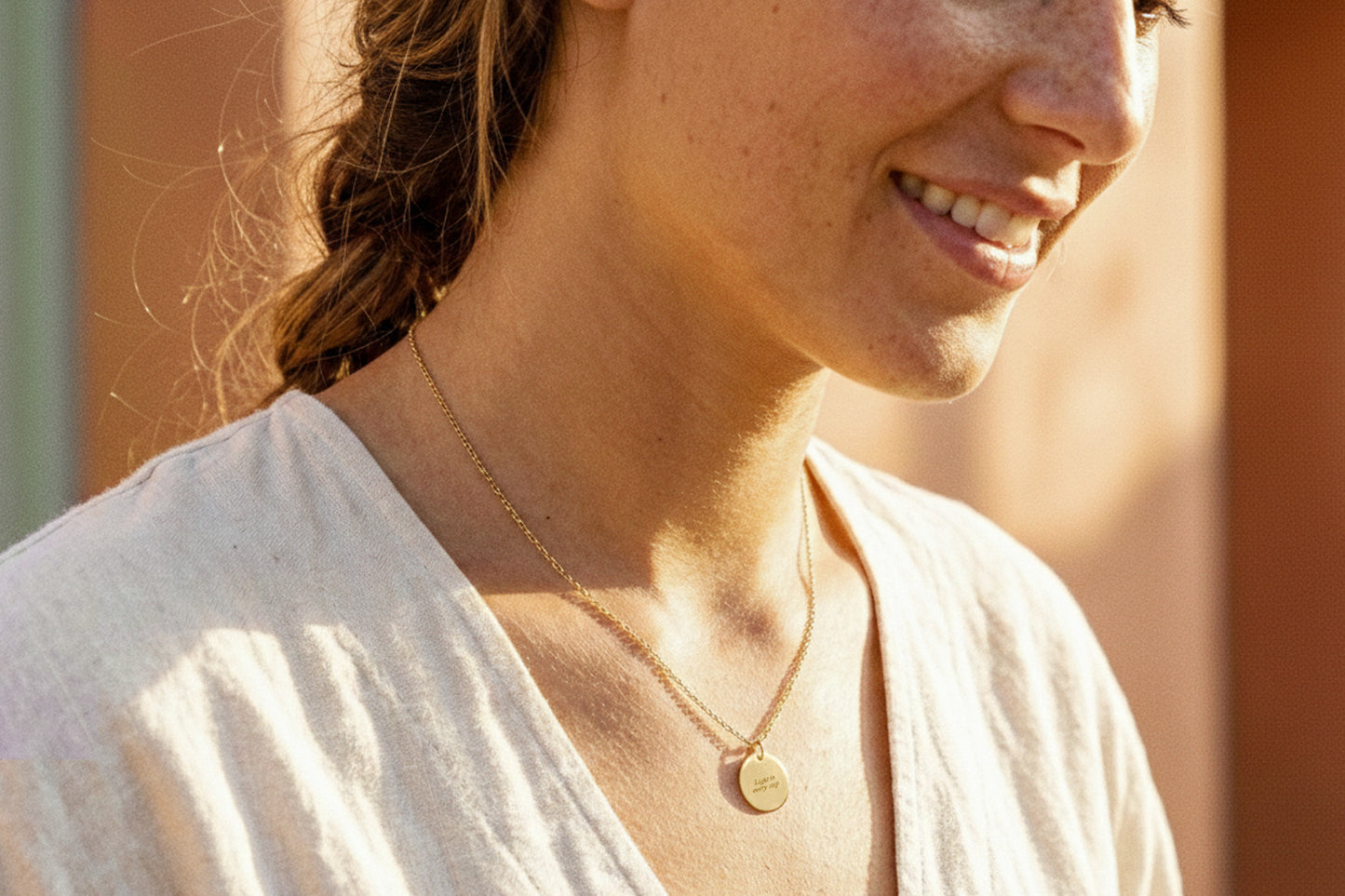 The Emblem Classic Engraved Message Necklace