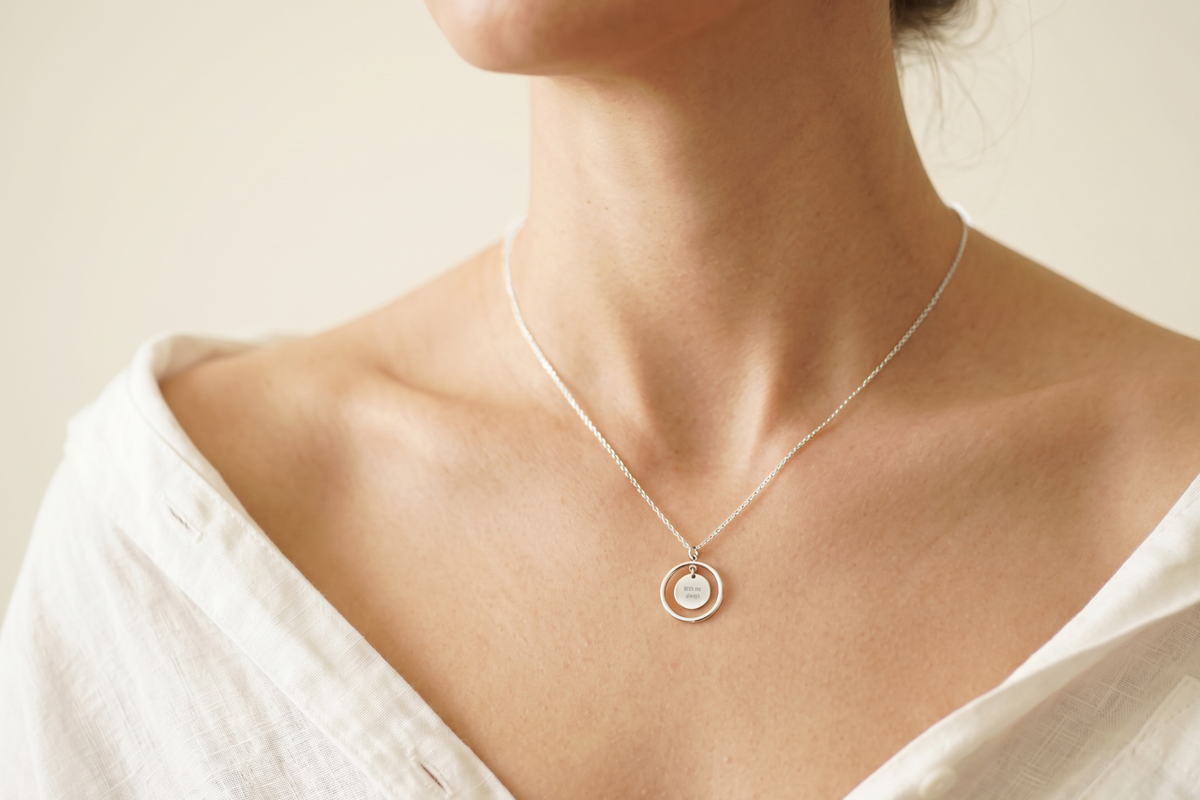 The Inner Circle Floating Medallion Necklace