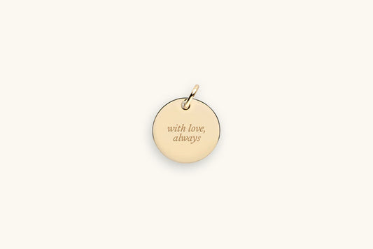 Faye Gold Coin Message Pendant