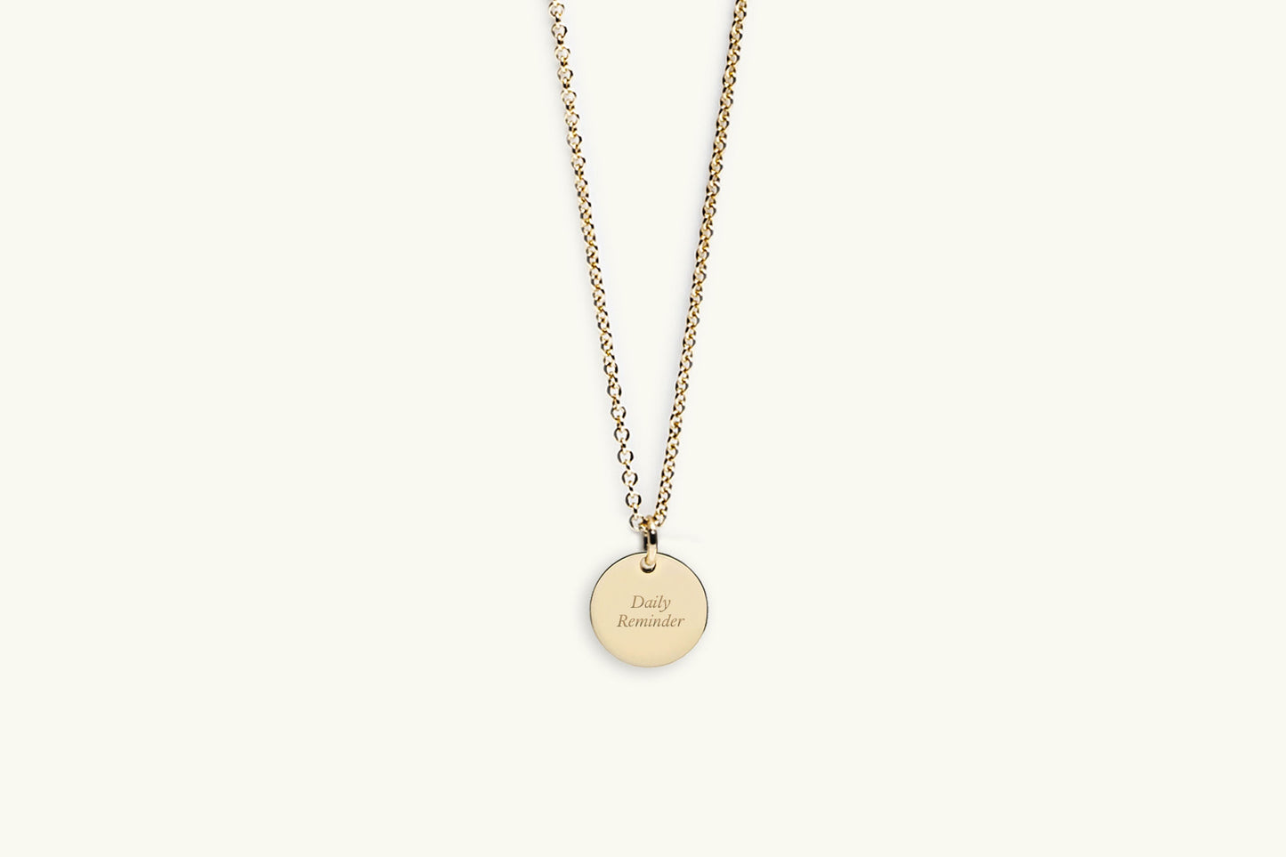 Faye Gold Coin Message Necklace