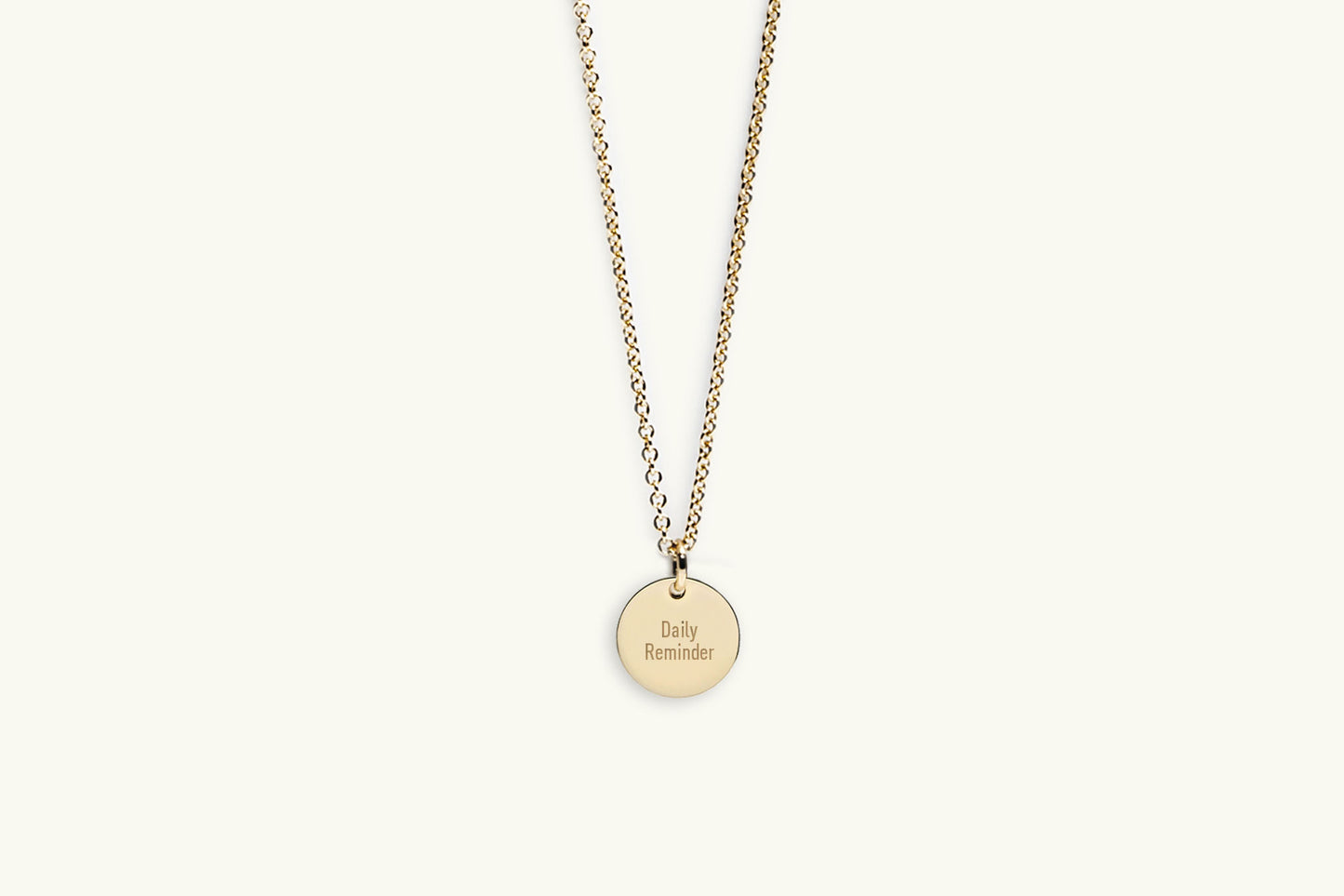 Faye Gold Coin Message Necklace