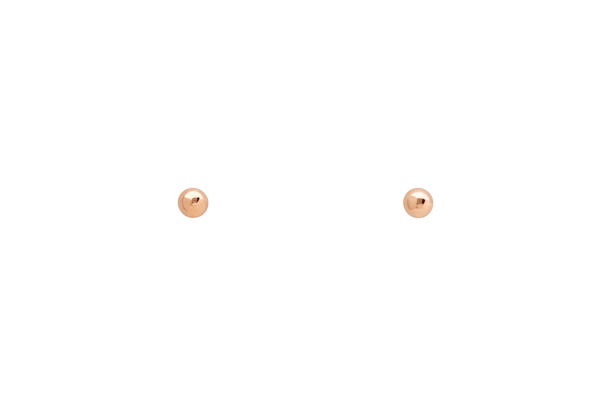 14k Tiny Rose Gold Dot Stud Earrings E2270