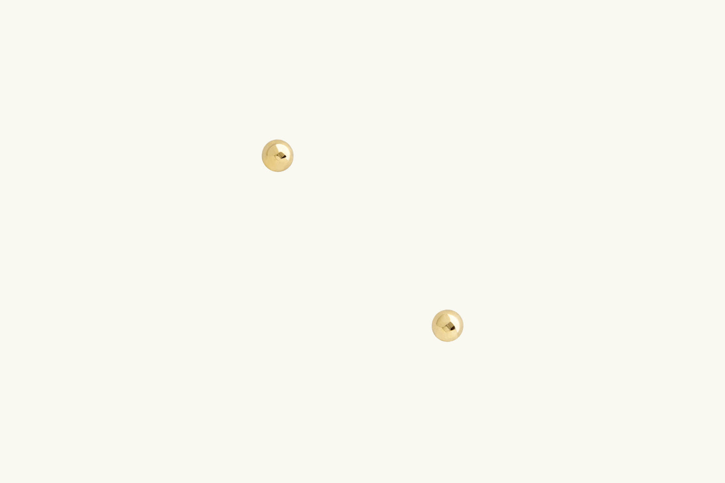 14k Tiny Yellow Gold Dot Stud Earrings