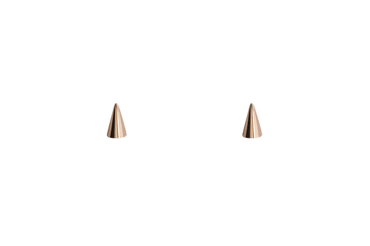 14k Rose Gold Small Cone Stud Earrings E2276