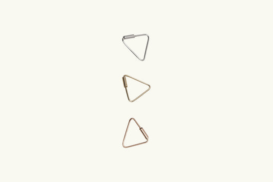 Tiny Golden Triangle Hoop Earrings