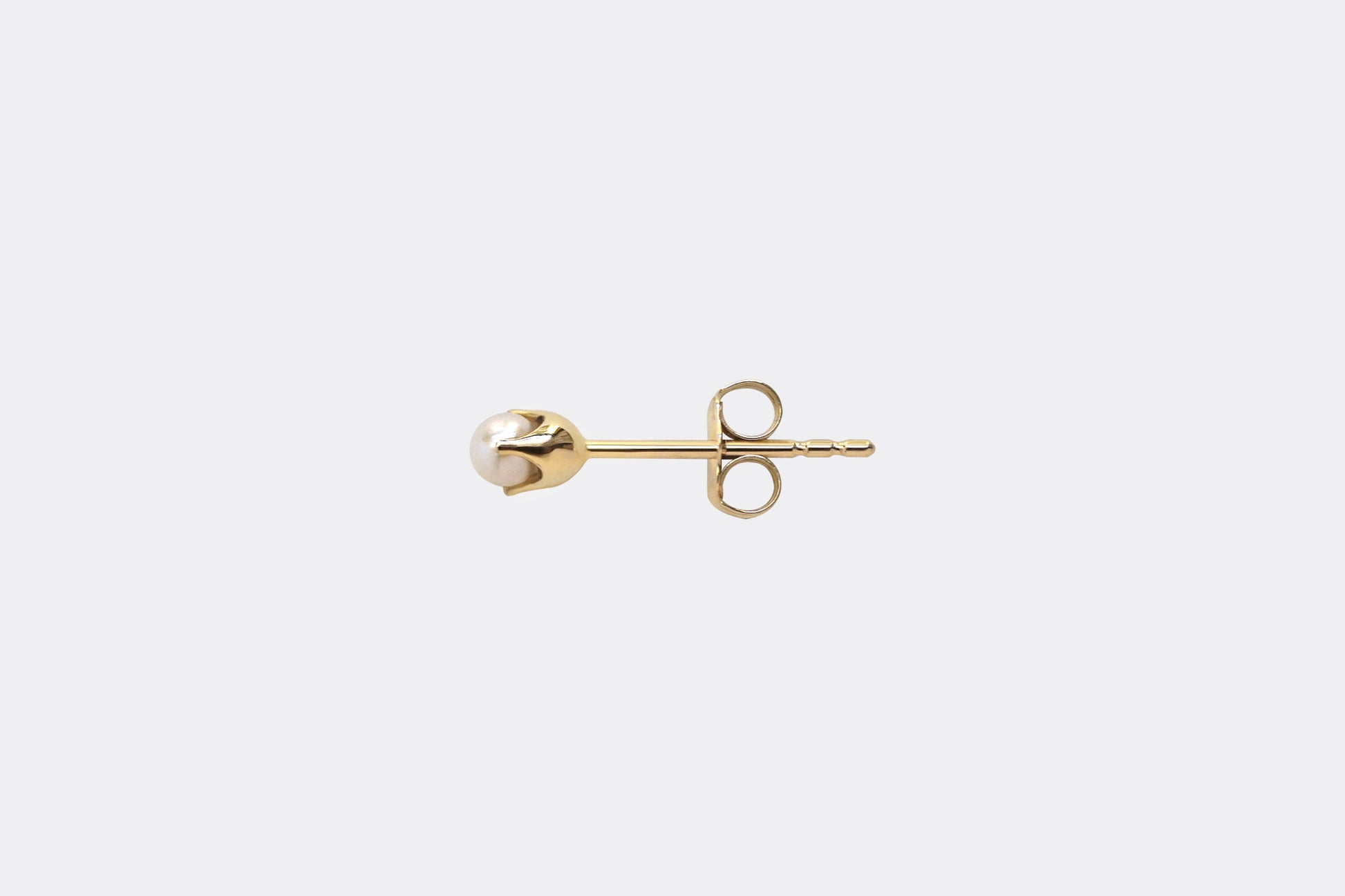 14k Gold Small Pearl Stud Earrings E2333