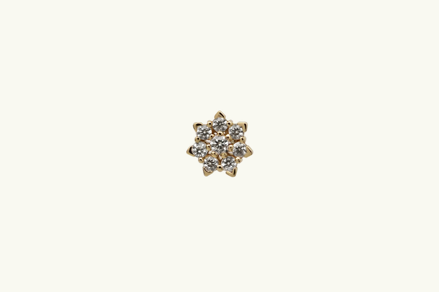 White Sapphire Snowflake Earrings